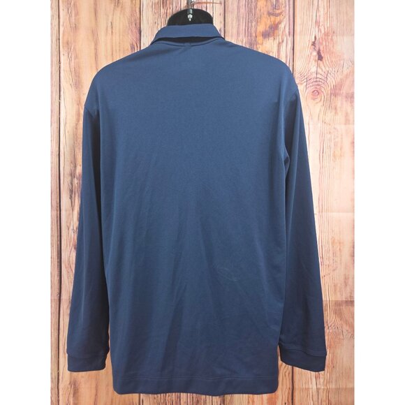 Nike Mens Golf Navy Long Sleeve Polo Shirt Medium - Picture 2 of 7